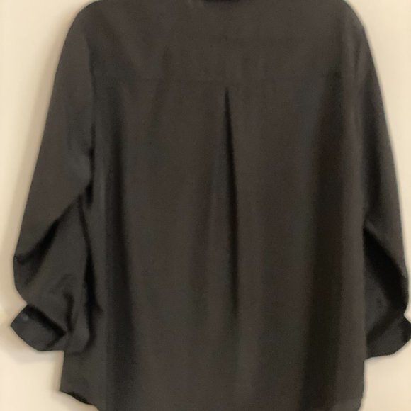 Michael Kors Black Zippered Pocket Blouse Medium - Picture 3 of 9
